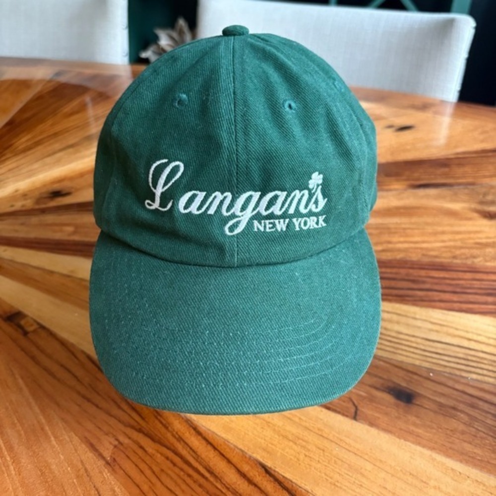 Langan's New York Irish American Flag Embroidered Baseball Cap Green